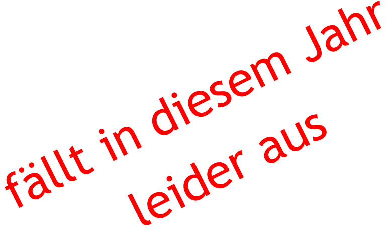 fllt in diesem Jahr leider aus